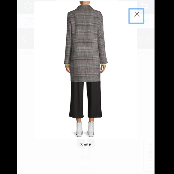 Kendall  + Kylie Plaid Coat NWOT - Picture 4 of 7